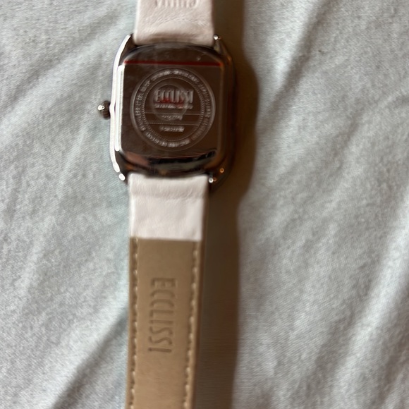 Ecclissi Sterling Silver with mother of pearl face. White band. Watch - Picture 4 of 6